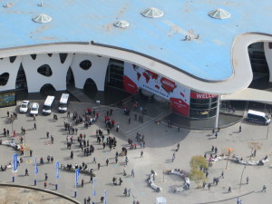 Una vista dall'alto del Mobile World Congress
