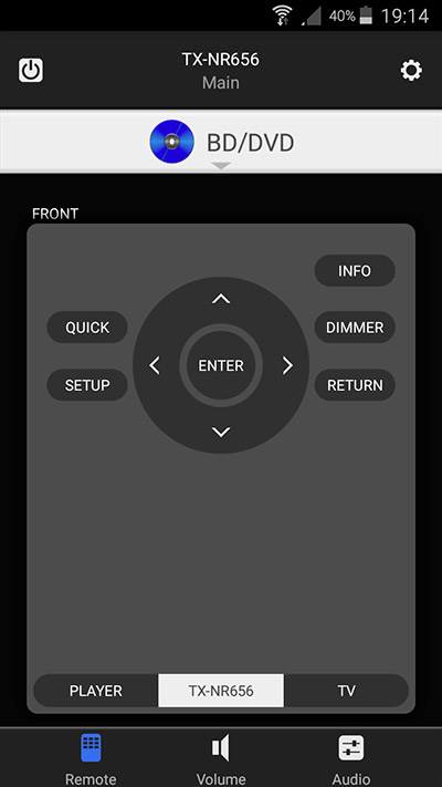 L'app per smartphone Android riproduce perfettamente ed amplia le funzioni del telecomando.