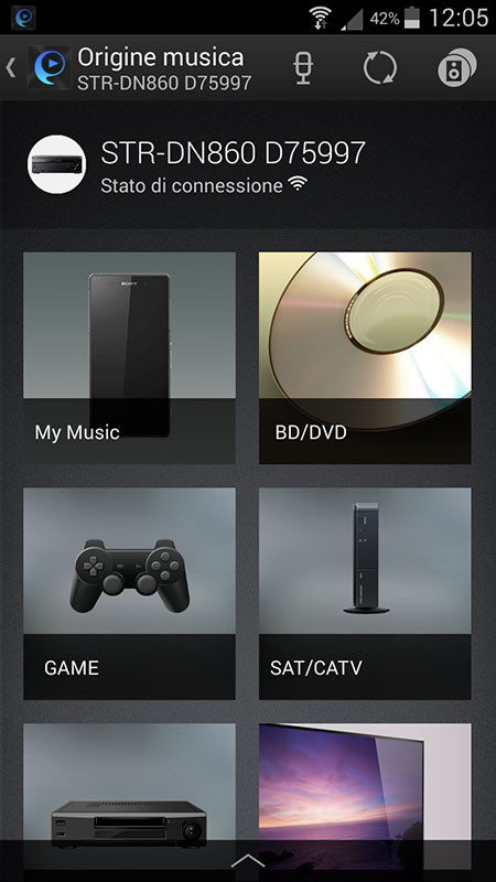 Con l'app SongPal si possono controllare tutte le funzioni del DN860.