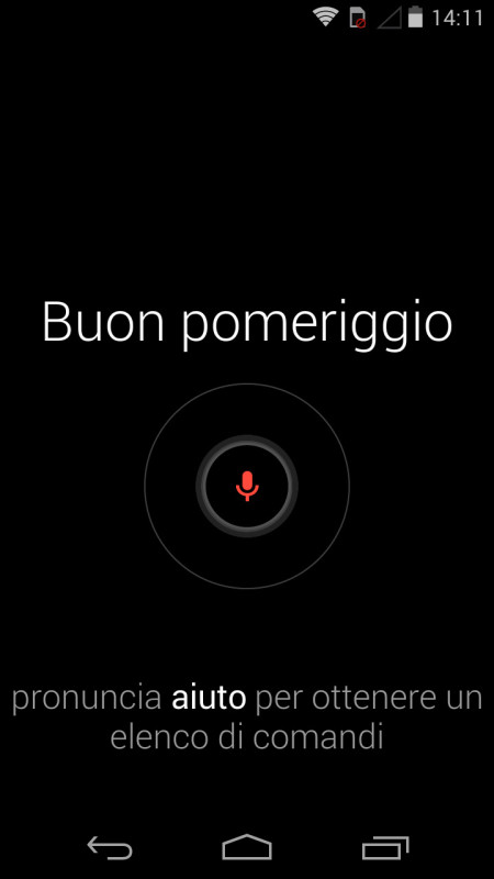 Pronunciando “Ok Google Now” il telefono si rimette ai nostri comandi impartiti a voce.