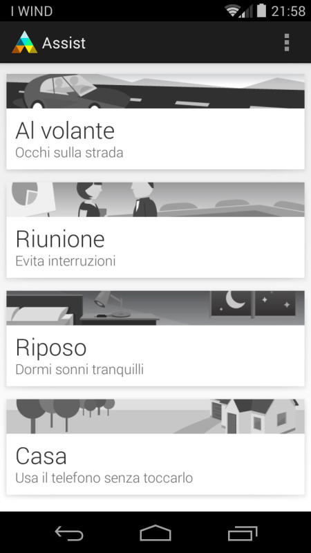 Ogni modalità d’uso può essere programmata tramite l’app Assist.