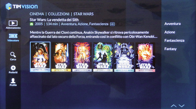 I film vengono offerti anche per collezioni, in questo caso interessante per i fan di "Star Wars".