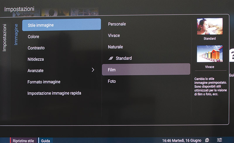 Tra le cose più fastidiose che si incontrano in fase di regolazione dei televisori è la mancanza di indicazioni sulla posizione del parametro attuale, particolare che porta a perdere tempo scorrendo in su e in giù tutta la gerarchìa di capitoli: per facilitare le cose, i progettisti Philips hanno pensato di elencare l’intero percorso, visualizzandolo sulla sinistra, come se fosse un pacchetto di schede, individuate ciascuna, dal proprio titolo. Decisamente comodo!