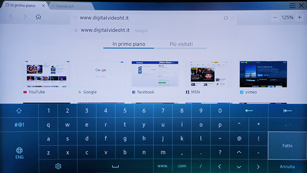 Molto veloce e funzionale il browser Internet.