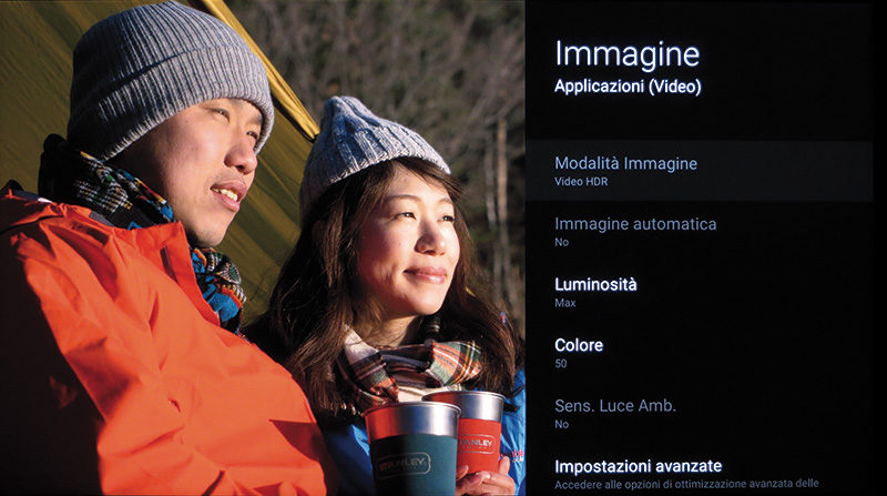 Nelle Impostazioni Avanzate è possibile selezionare lo spazio colore in modo automatico o manuale.