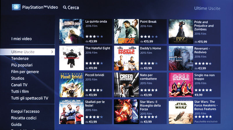 Non ci sono soltanto Google Play e Netflix, anche Sony mette a disposizione il catalogo dei propri titoli attraverso Playstation Video.