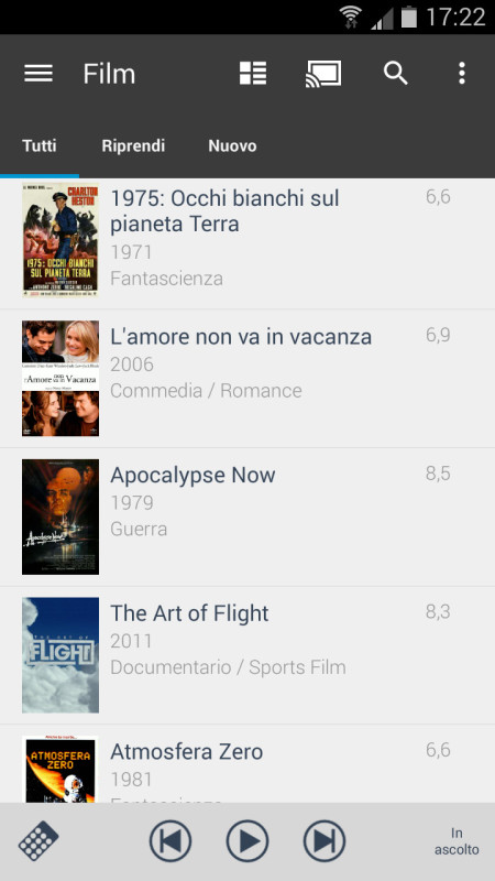 L’app per Android è abbastanza semplice e funzionale.