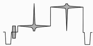 Figura 9 - Un segnale di tipo Senx/x assume questo aspetto se visualizzato nel tempo.