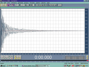 Figura 6 Visualizzazione con Cool Edit Pro del colpo di grancassa registrato.